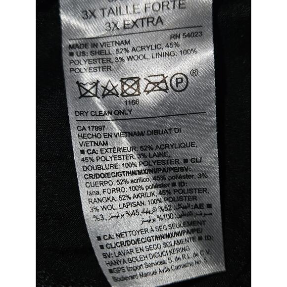 NWT! Old Navy Coat Mid Length Black Plus Size 3XL - Picture 8 of 10